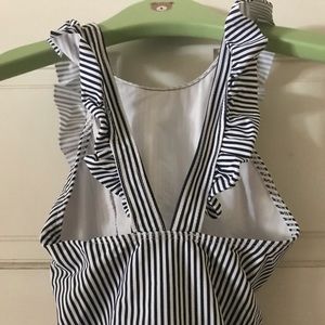 Minnow Swimsuit Ruffle Stripe One Piece
